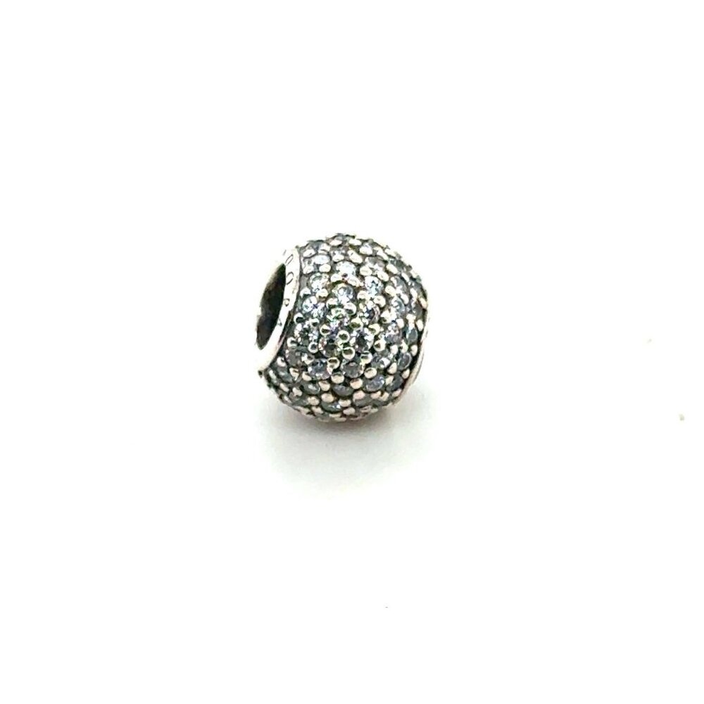 Pandora Pave White Cz Round Charm